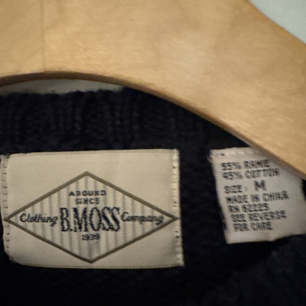 Vintage 90s B. Moss Nordic Fair Isle Geometric Knit Sweater Wms M SKI - Picture 4 of 13